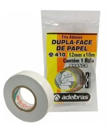 Fita Dupla Face DE Papel 12MMX10MTS Unidade 813000007 Adelbras