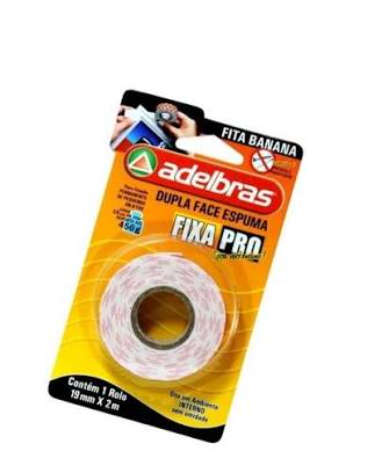 Fita Dupla Face Fixa Pro Espuma 19MMX2M Unidade 0816000002 Adelbras