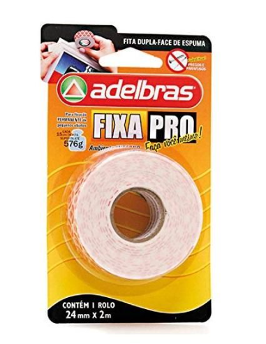 Fita Dupla Face Fixa Pro Espuma 24MMX2M Unidade 063410003 Adelbras