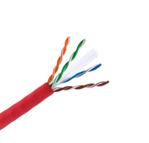 Cabo DE Rede Sil Lan Cat 6E U/Utp Cmx 5E Vermelho