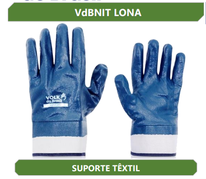Luva Vdbnit Lona Banho Nitrilico Volk